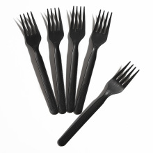 Hot sales Composable Biodegradable Black CPLA Fork 7"  in USA/European Market